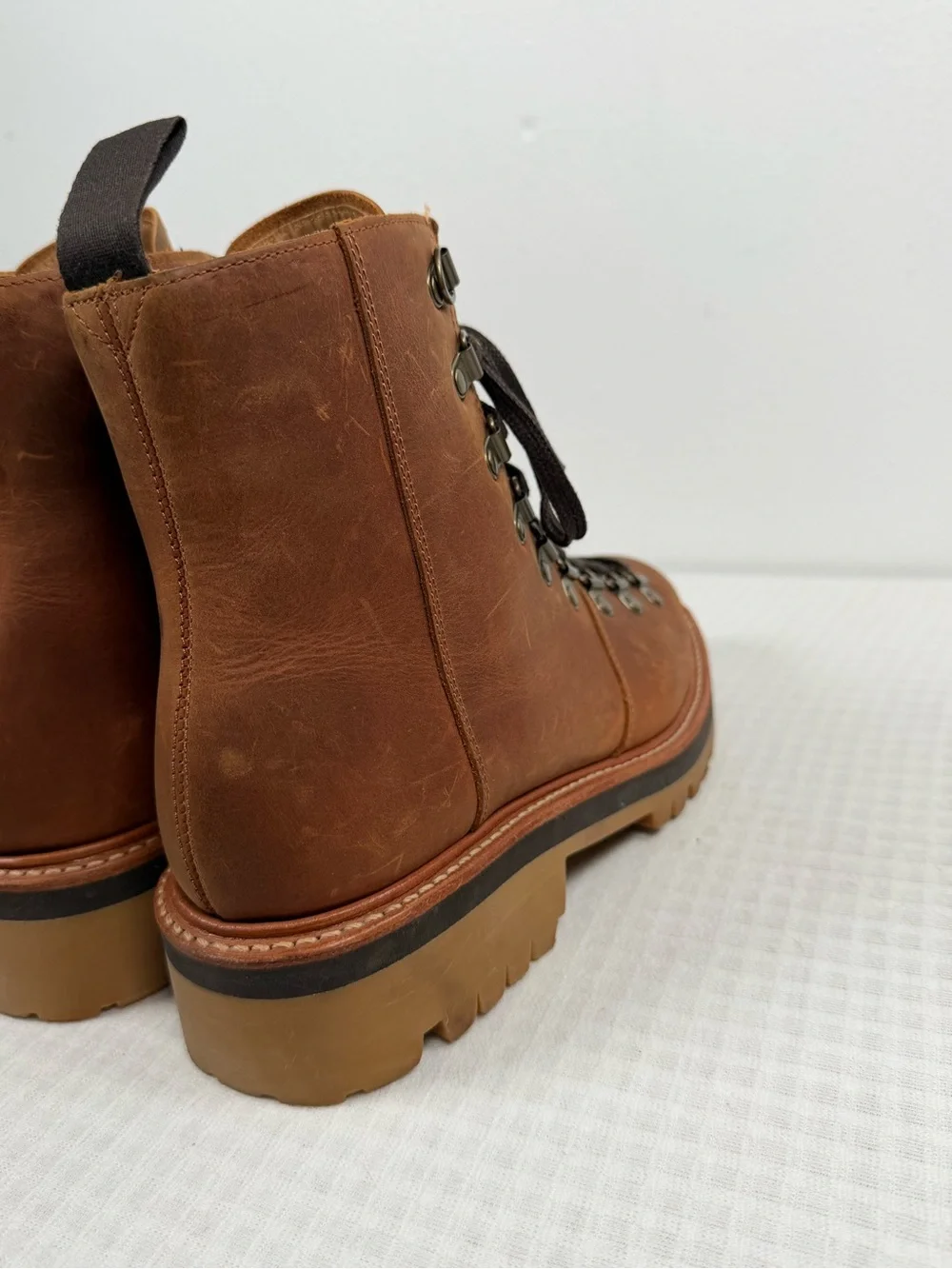 Grenson Brady Men’s Hiker Boots Size 7 US (6 UK) Brown Leather Commando Soles
